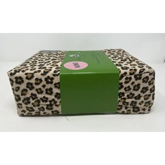 KATE SPADE LEOPARD FLORAL Animal Print Cotton KING 4 Piece Sheet Set NIB NEW - Picture 4 of 7